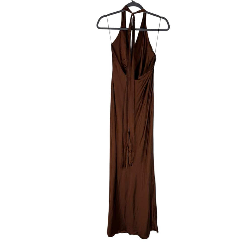 NBD Naila Halter Neck Gown Maxi Satin Party Formal Evening Elegant Gala Prom M - Picture 7 of 11